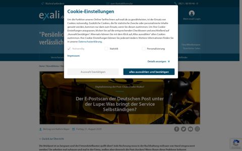 E-Postscan der Deutschen Post: Chancen und Risiken - Exali