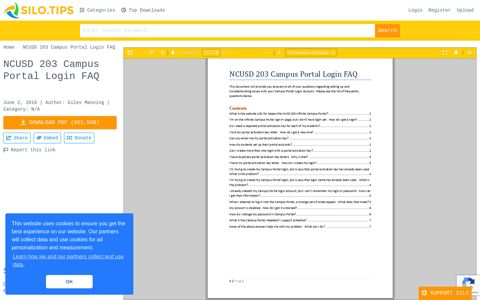 D203 Campus Portal Login FAQ - SILO of research documents