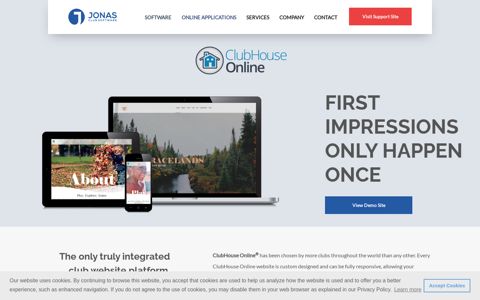 Custom Designed Websites - Jonas Club Software