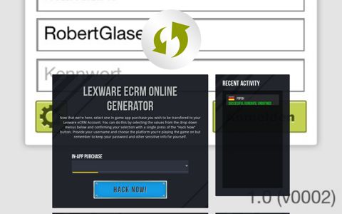 Lexware eCRM Hack - Online Resource Generator | Gehack.com