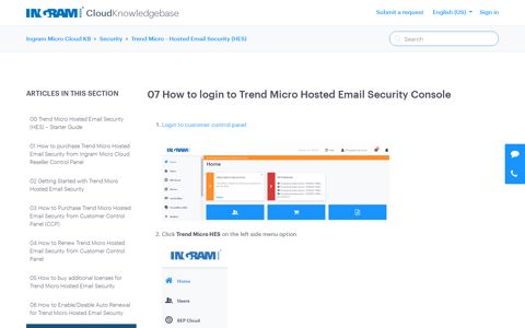 07 How to login to Trend Micro Hosted Email Security Console ...