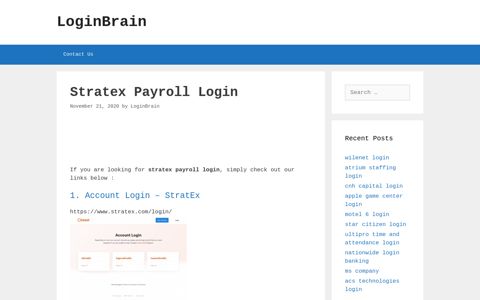 Stratex Payroll Account Login - Stratex - LoginBrain