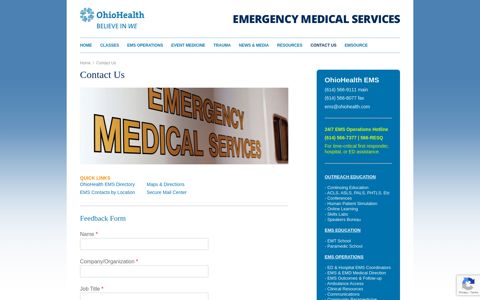 Contact Us | OhioHealth EMS