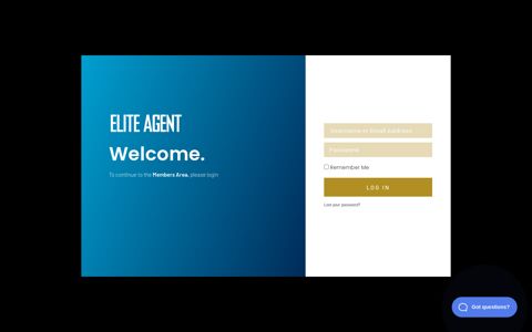 Member Login Page - Elite Agent
