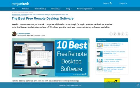 10 Best Free Remote Desktop Software for 2020 - Comparitech