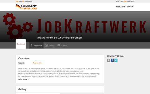 JobKraftwerk by LQ Enterprise GmbH - Germany Startup Jobs