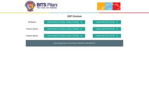 ERP Division | BITS Pilani Hyderabad Campus: Home