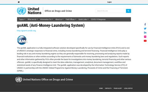 goAML (Anti-Money-Laundering System)