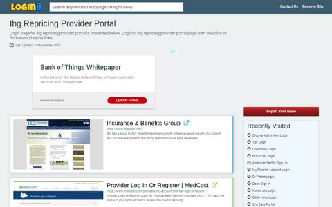 Ibg Repricing Provider Portal - Loginii.com