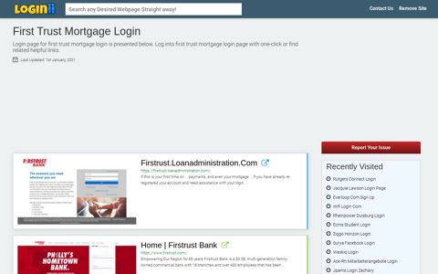First Trust Mortgage Login - Loginii.com