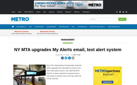 NY MTA upgrades My Alerts email, text alert system ...