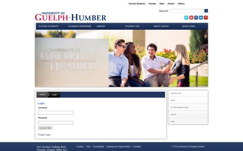 Login | Admission | University of Guelph-Humber