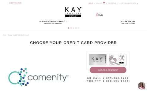 choose your credit card provider - Kay Outlet