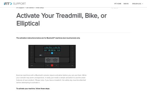 Activate Your Treadmill, Bike, or Elliptical – iFit Support