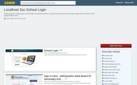 Localhost Ssc School Login - Loginii.com