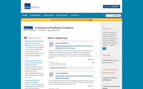 Commercial Platforms Initiative - GSA Interact