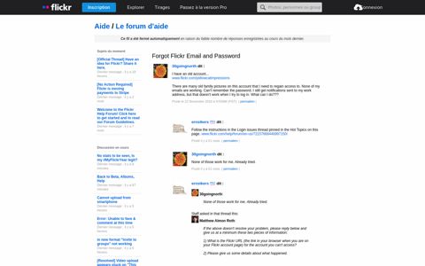 The Help Forum: Forgot Flickr Email and Password - Flickr