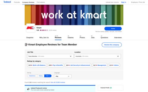 Working as a Team Member at Kmart: 156 Reviews | Indeed ...