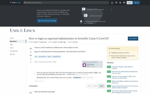 How to login as superuser\administrator in Scientific Linux 6 ...