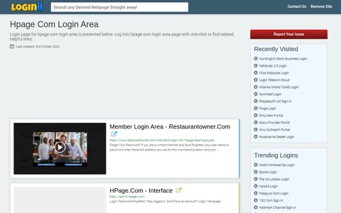 Hpage Com Login Area - Loginii.com