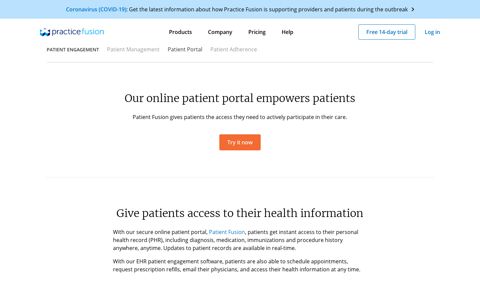 Secure Online Patient Portal | Practice Fusion