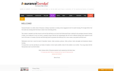 Welcome! - InsuranceGurukul