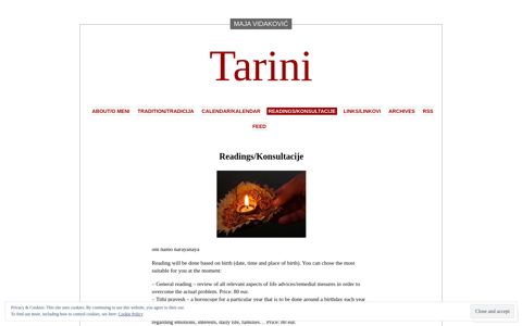 Readings/Konsultacije - Tarini - WordPress.com