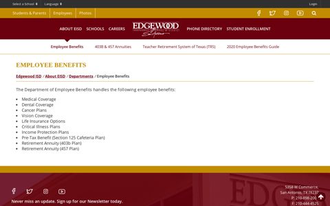 Employee Benefits - Edgewood ISD