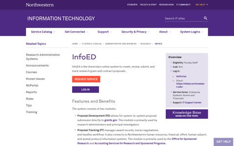 InfoED: Information Technology - Northwestern University