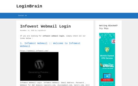 Infowest Webmail Infowest Webmail :: Welcome To Infowest ...