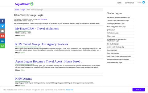 Khm Travel Group Login MyTravelCRM - Travel eSolutions ...