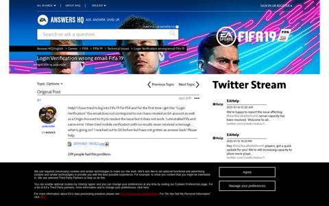 Solved: Login Verification wrong email Fifa 19 - Answer HQ