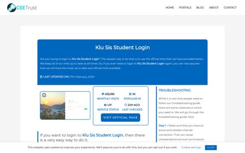 Klu Sis Student Login - Find Official Portal - CEE Trust