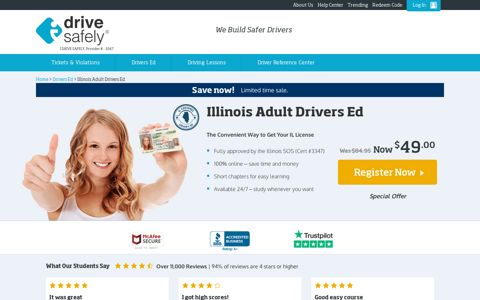 Illinois Drivers Ed – Adult Drivers Ed Course - I Drive Safely