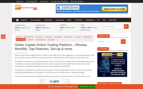Globe Capital Online Trading Platform - Review, Benefits ...