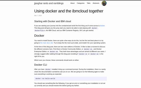 Using docker and the ibmcloud together