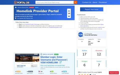 Homelink Provider Portal