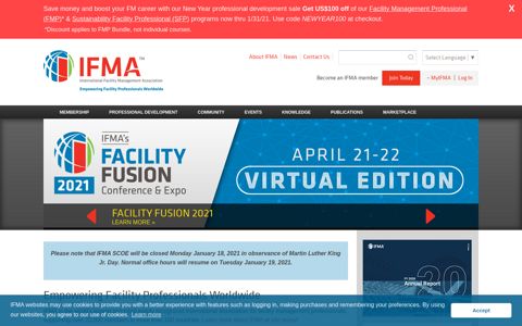IFMA credential training now available at fm.training online ...