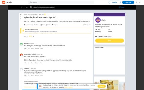 MyLaurier Email automatic sign in? : wlu - Reddit
