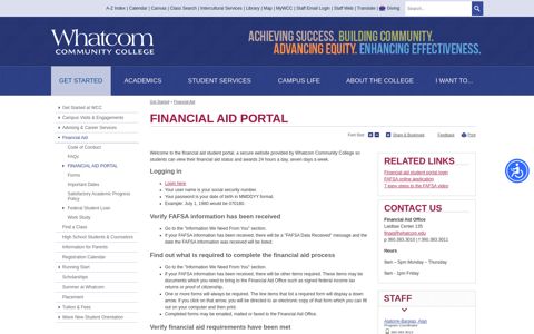 Financial Aid Portal | Whatcom Community College