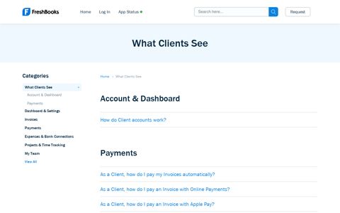 What Clients See – FreshBooks