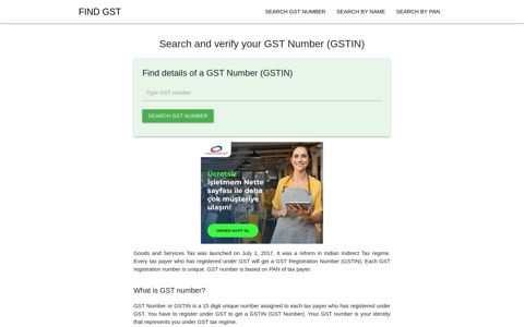 Search GST number, Verify GST number, check your GSTIN