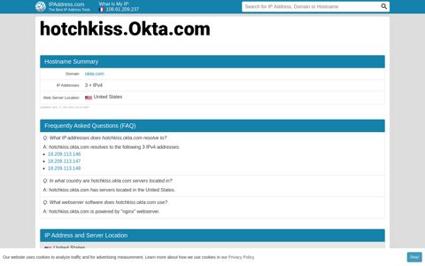 ▷ hotchkiss.Okta.com : Hotchkiss - Sign In - IPAddress.com