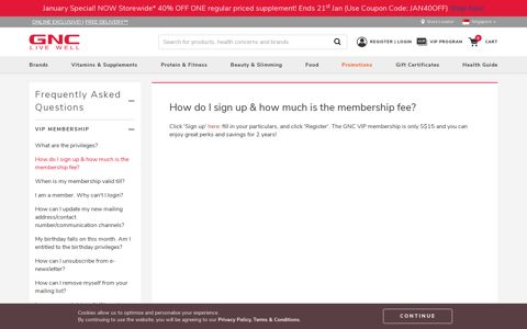 How do I sign up & how much is the membership fee? - GNC ...