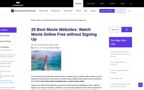 Top 20 Free Online Movie Streaming Sites 2020 - Media.io