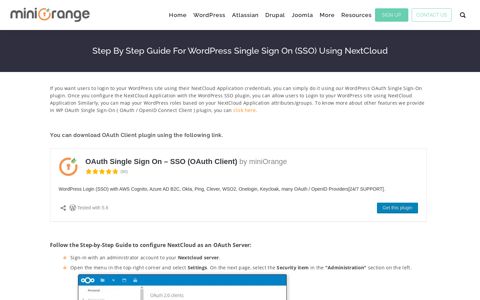 Step By Step Guide For WordPress SSO using NextCloud ...