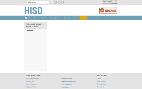 Employee Email (Office 365) / Overview - Houston ISD