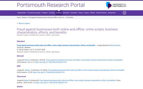 Fraud against businesses both online and offline: crime scripts ...