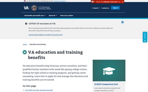 VA Education Benefits | Veterans Affairs