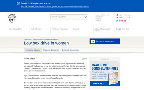 Low sex drive in women - Symptoms and causes - Mayo Clinic